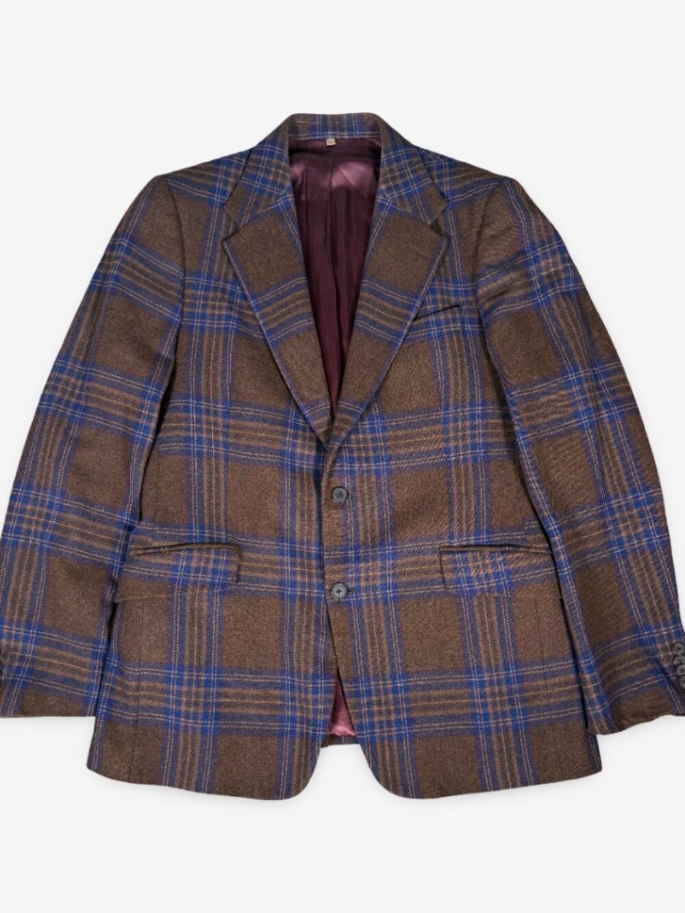 Made in Italy Burberry Wool Checkered Tailored Blazer
